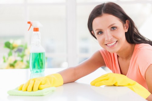 Professional office cleaning in a modern Uxbridge workspace