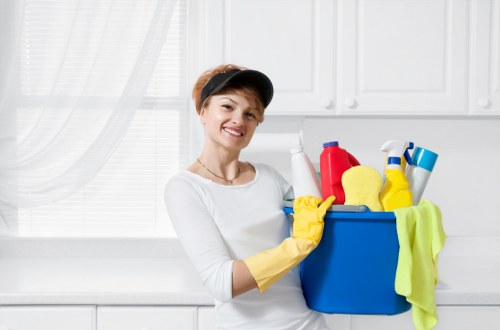 Cleaner removing dirt from Uxbridge property windows and frames