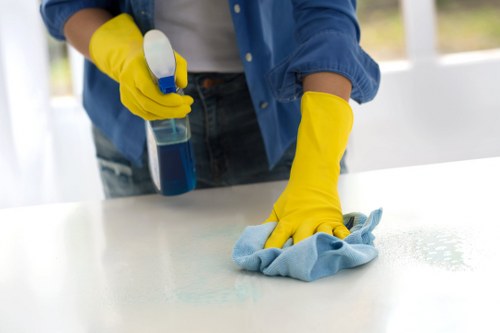 Local sofa cleaning team working in an Uxbridge living room